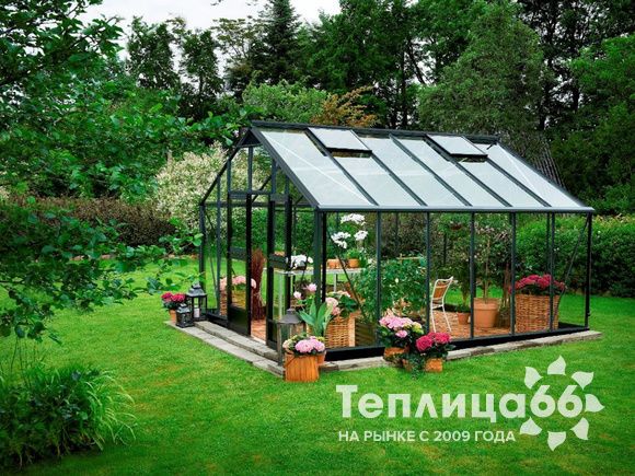 Теплица Juliana Gardener Anthracite, ширина 3,68 метра